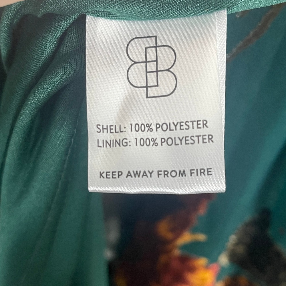 Baltic Born Valen Maxi Dress XL Jade Multi Floral Burnout Velvet Flutter Sleeve - Picture 12 of 12